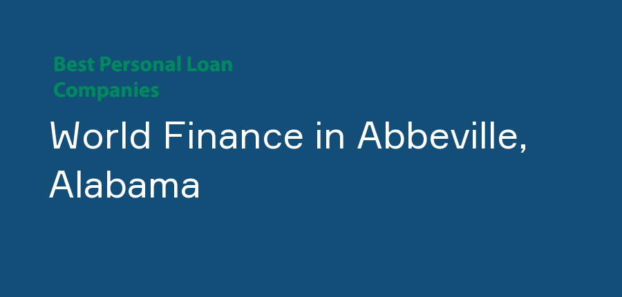 World Finance in Alabama, Abbeville
