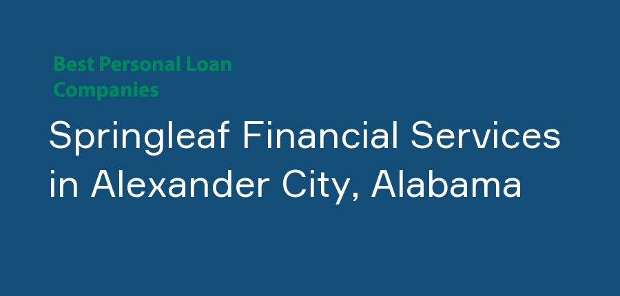Springleaf Financial Services in Alabama, Alexander City