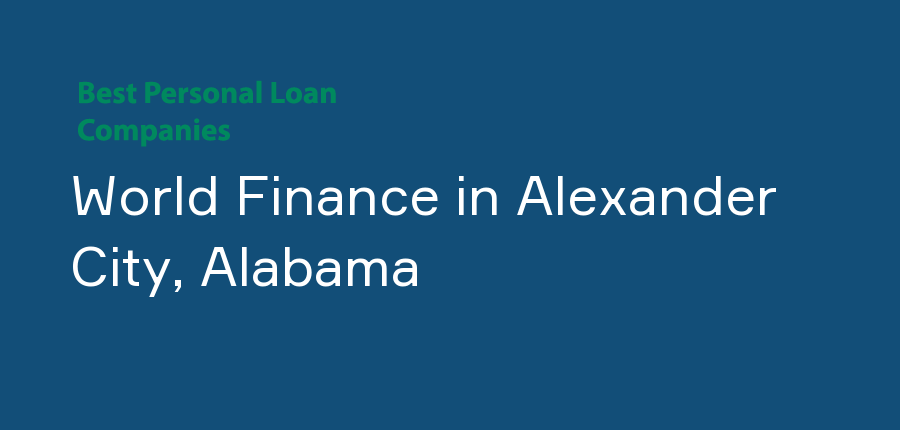 World Finance in Alabama, Alexander City