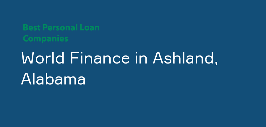 World Finance in Alabama, Ashland