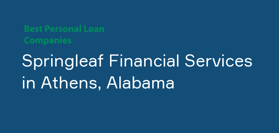 Springleaf Financial Services in Alabama, Athens