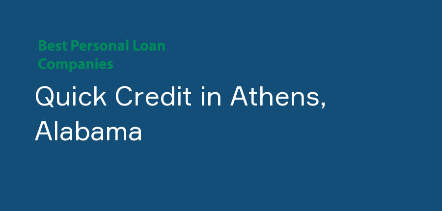 Quick Credit in Alabama, Athens