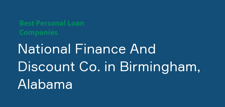 National Finance And Discount Co. in Alabama, Birmingham