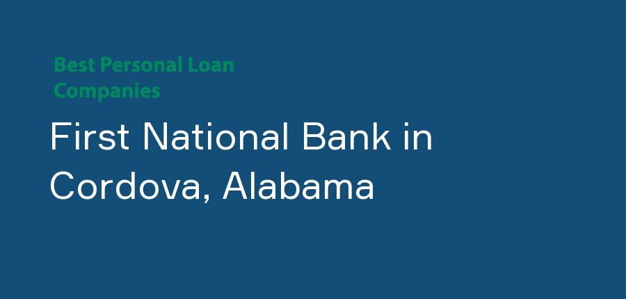 First National Bank in Alabama, Cordova