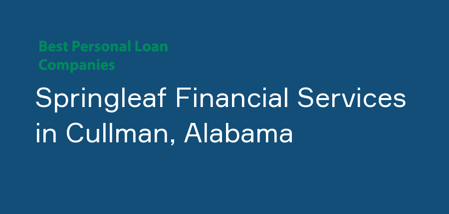 Springleaf Financial Services in Alabama, Cullman