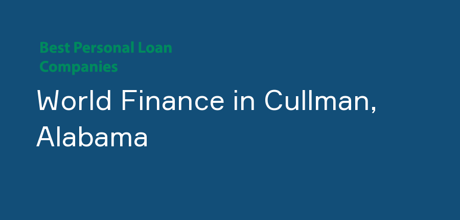 World Finance in Alabama, Cullman