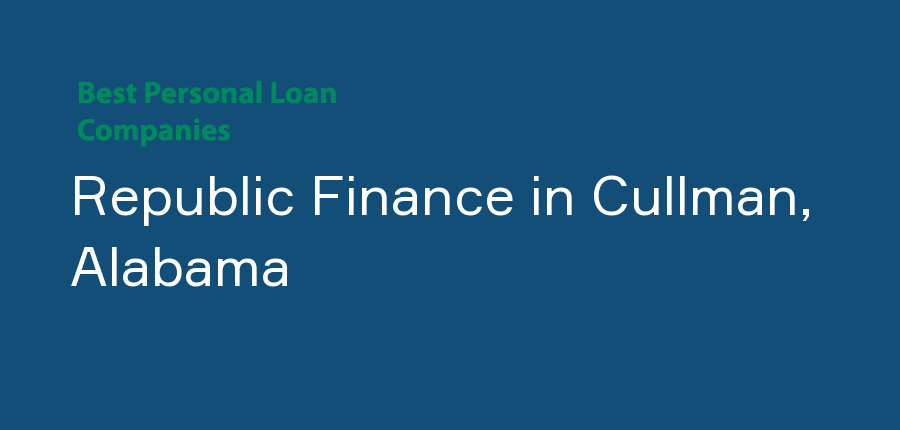 Republic Finance in Alabama, Cullman
