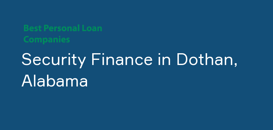 Security Finance in Alabama, Dothan