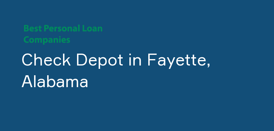 Check Depot in Alabama, Fayette