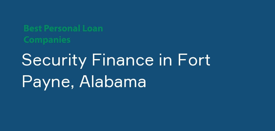 Security Finance in Alabama, Fort Payne