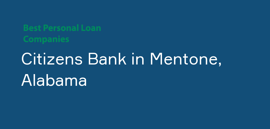 Citizens Bank in Alabama, Mentone