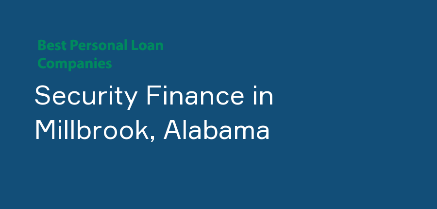 Security Finance in Alabama, Millbrook
