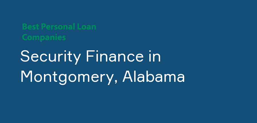 Security Finance in Alabama, Montgomery
