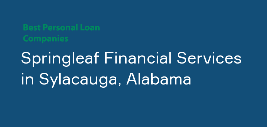 Springleaf Financial Services in Alabama, Sylacauga