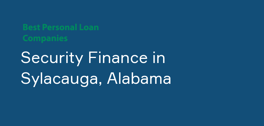 Security Finance in Alabama, Sylacauga