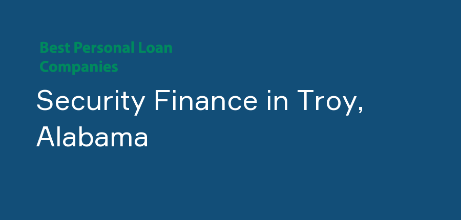 Security Finance in Alabama, Troy