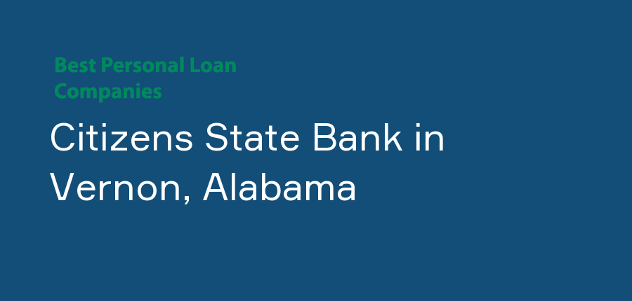 Citizens State Bank in Alabama, Vernon