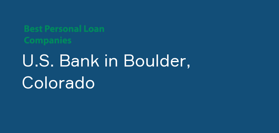 U.S. Bank in Colorado, Boulder
