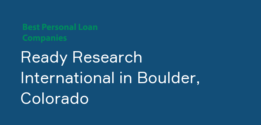 Ready Research International in Colorado, Boulder