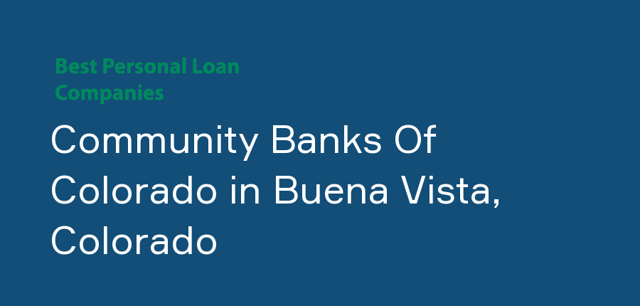 Community Banks Of Colorado in Colorado, Buena Vista