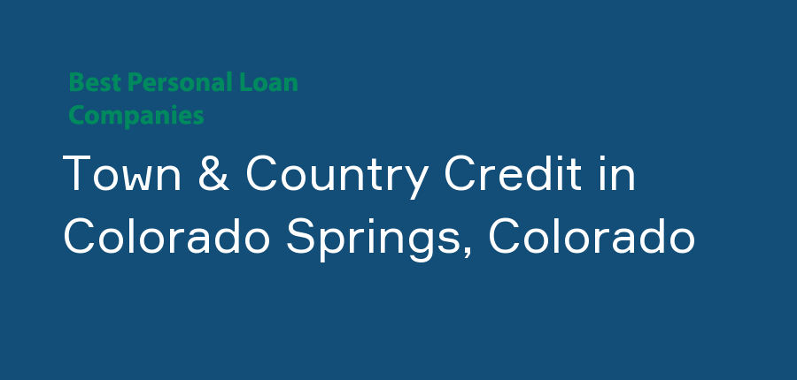 Town & Country Credit in Colorado, Colorado Springs