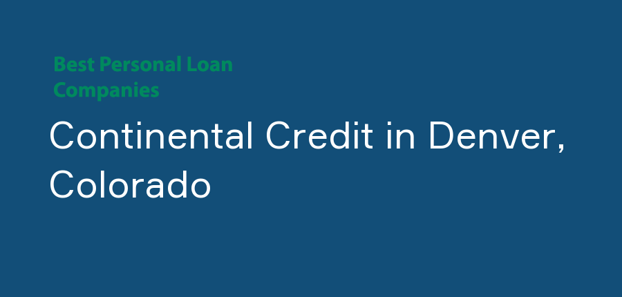 Continental Credit in Colorado, Denver