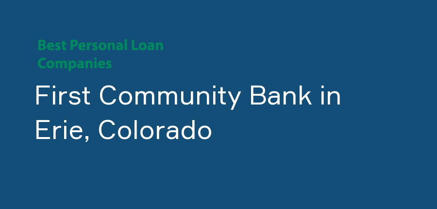 First Community Bank in Colorado, Erie