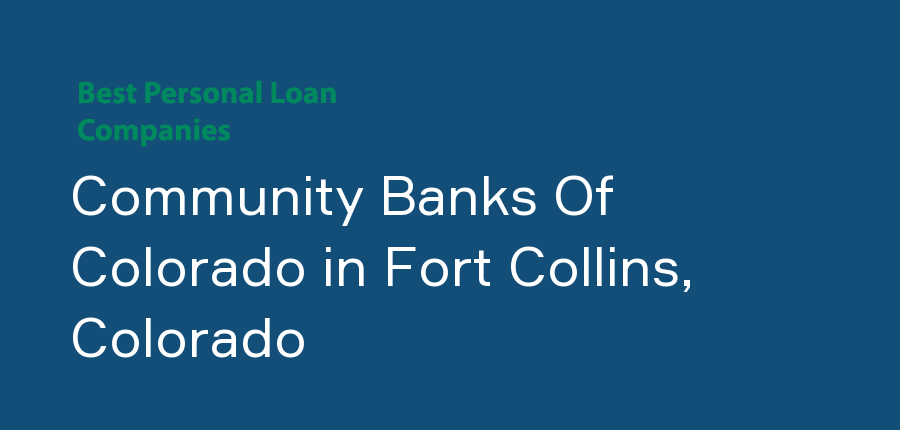 Community Banks Of Colorado in Colorado, Fort Collins