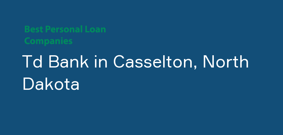 Td Bank in North Dakota, Casselton