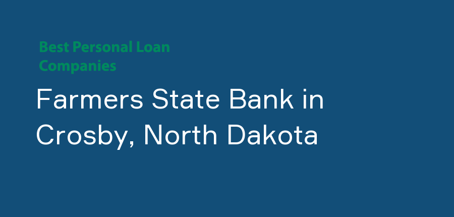Farmers State Bank in North Dakota, Crosby