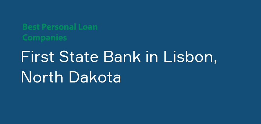 First State Bank in North Dakota, Lisbon