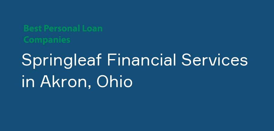 Springleaf Financial Services in Ohio, Akron