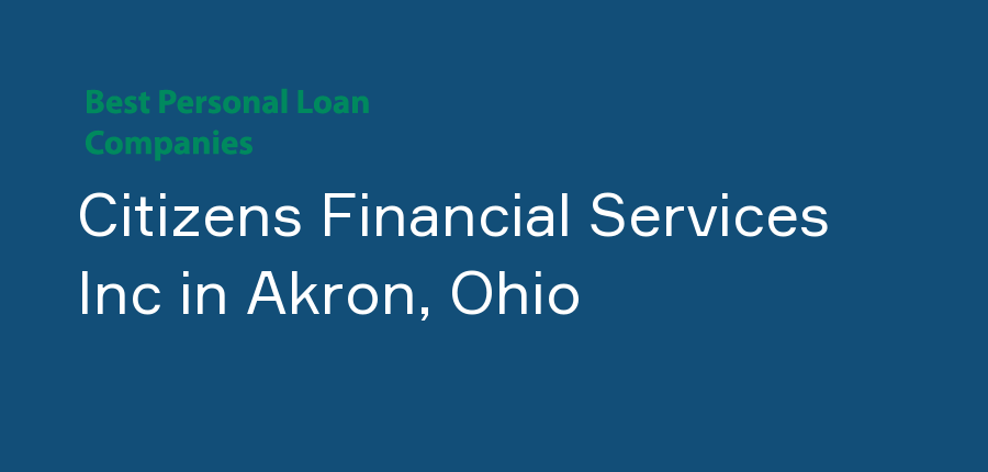 Citizens Financial Services Inc in Ohio, Akron