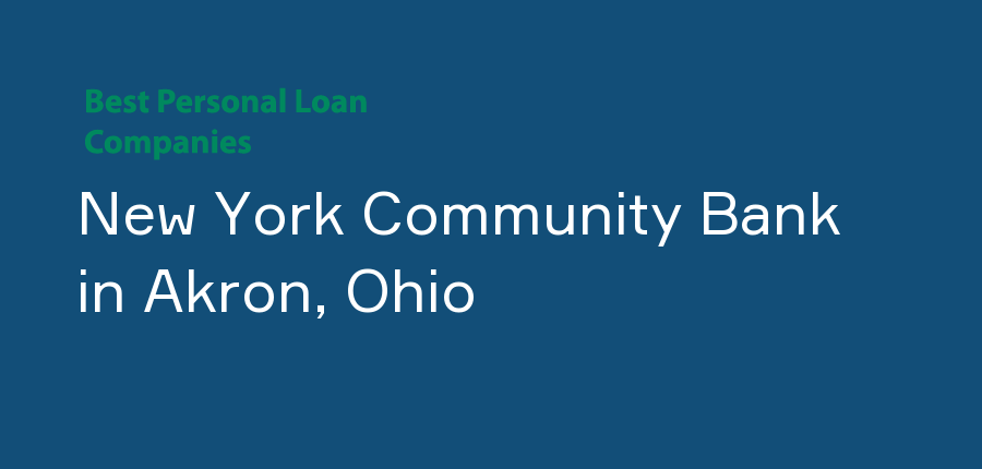 New York Community Bank in Ohio, Akron