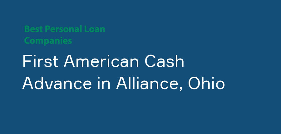 First American Cash Advance in Ohio, Alliance