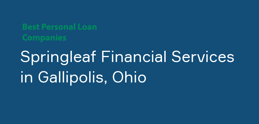 Springleaf Financial Services in Ohio, Gallipolis