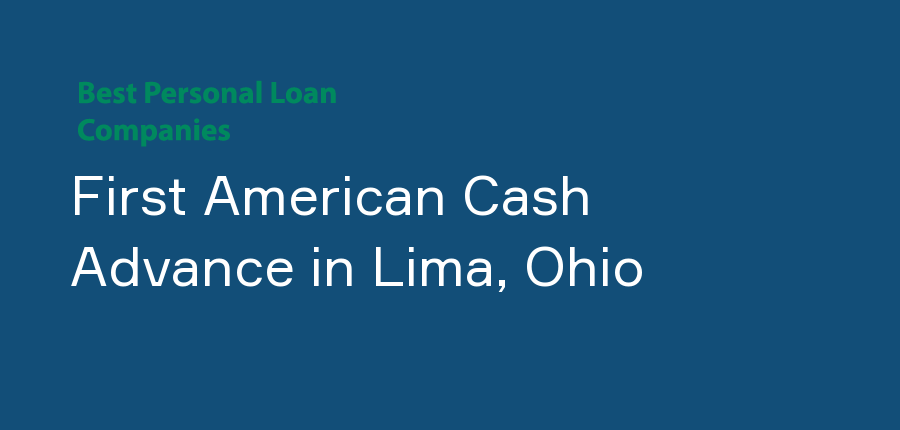 First American Cash Advance in Ohio, Lima