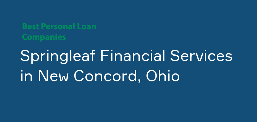 Springleaf Financial Services in Ohio, New Concord