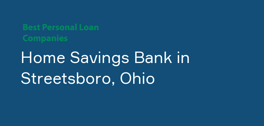 Home Savings Bank in Ohio, Streetsboro