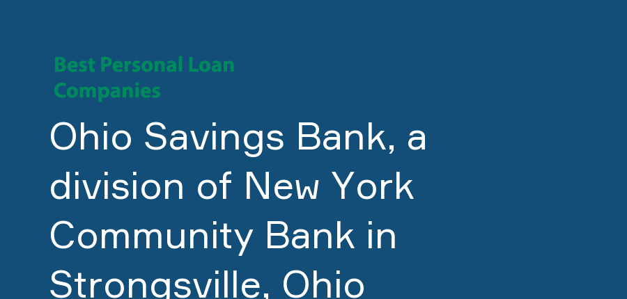 Ohio Savings Bank, a division of New York Community Bank in Ohio, Strongsville