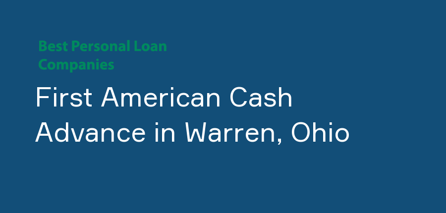 First American Cash Advance in Ohio, Warren