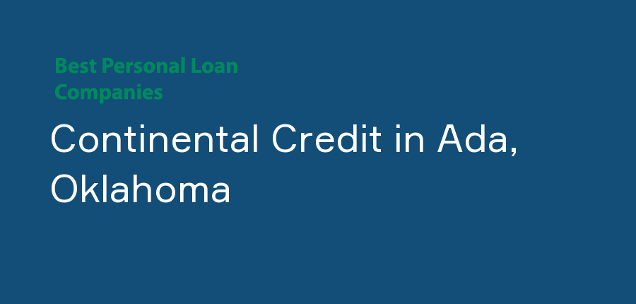 Continental Credit in Oklahoma, Ada