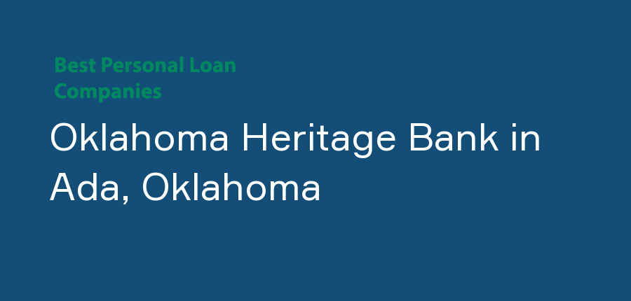 Oklahoma Heritage Bank in Oklahoma, Ada