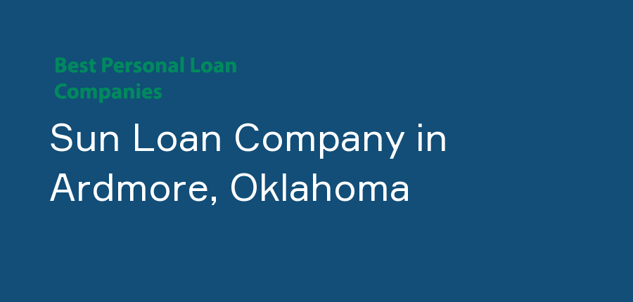 Sun Loan Company in Oklahoma, Ardmore