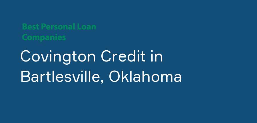 Covington Credit in Oklahoma, Bartlesville