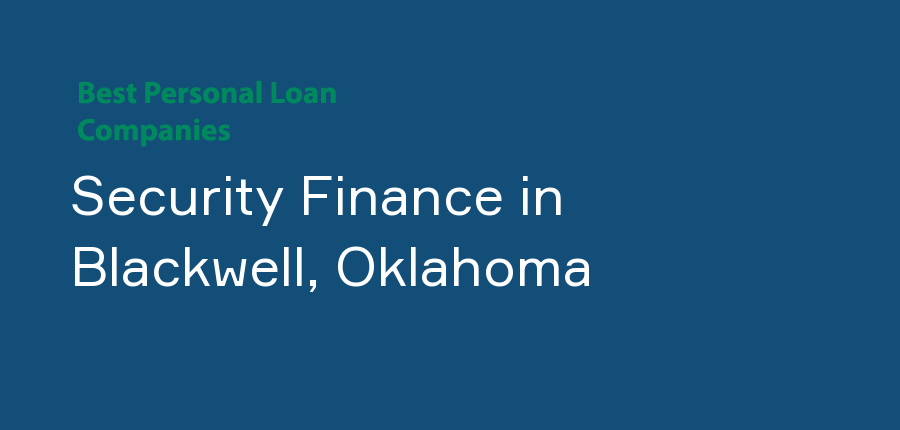 Security Finance in Oklahoma, Blackwell