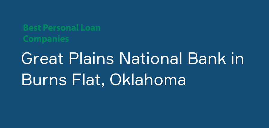 Great Plains National Bank in Oklahoma, Burns Flat