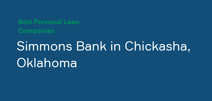 Simmons Bank in Oklahoma, Chickasha