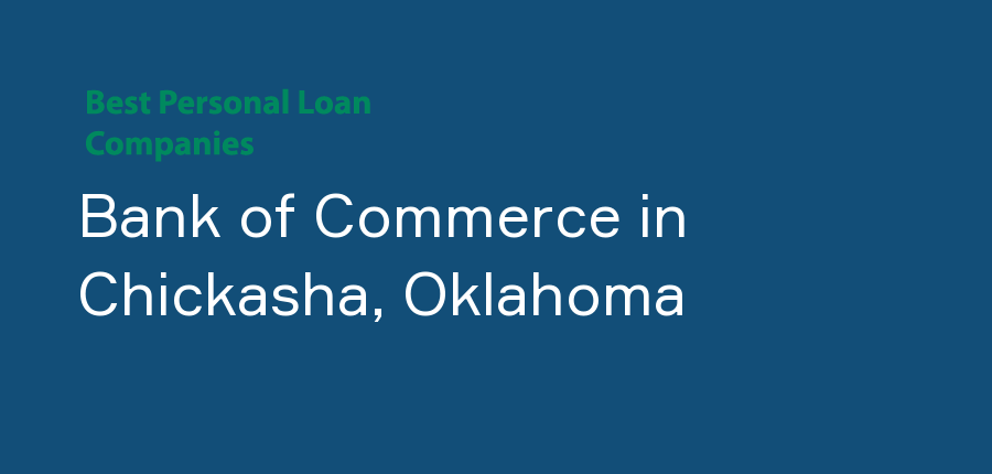 Bank of Commerce in Oklahoma, Chickasha