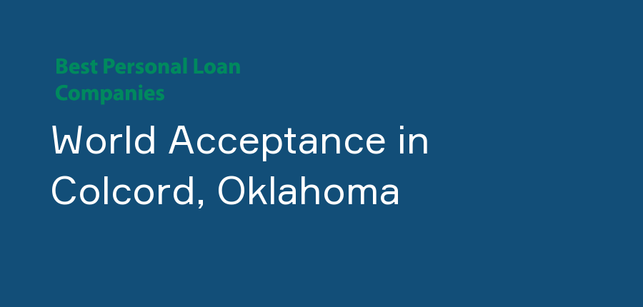 World Acceptance in Oklahoma, Colcord